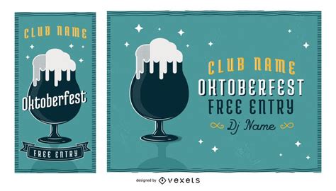 Oktoberfest Banner Design Set | Oktoberfest party, Party banner ...