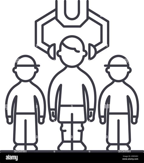 Human Resources Concept Icon lineare isolierte Illustration dünne