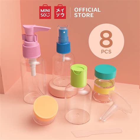 Miniso Beauty Travel Bottle Pieces Colorful Traveling Bottle Set