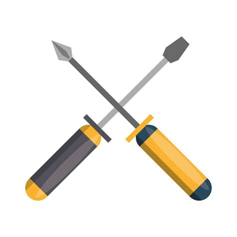 Screwdriver Tool Cartoon Isolated Icon 1504936 Vector Art At Vecteezy