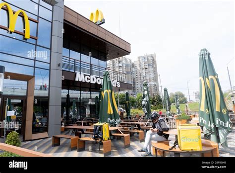 Kiev Ukraine May 15 2020 Glovo Delivers Fastfood From Mcdonalds