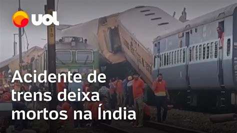 Acidente de trem Colisão entre trens de passageiros deixa mortos e