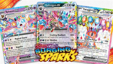 Scarlet And Violet—surging Sparks Triple Play Hydreigon Ex Sylveon Ex Tatsugiri Ex