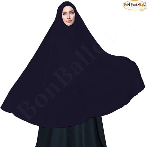 Buy Bonballoon Dark Blue Extra Long Khimar Amira Hijab Hejab Abaya