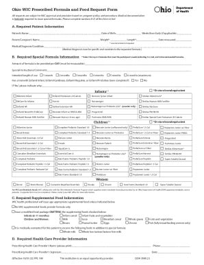 Fillable Online Wic Formula Policymedina County Health Department Fax