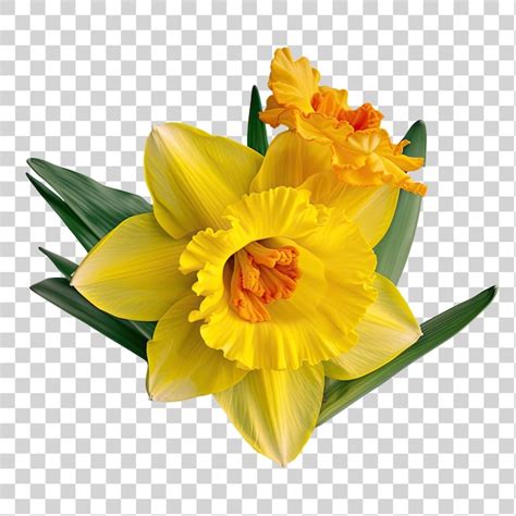 Flor De Narciso Sobre Fondo Transparente Png Clipart Archivo PSD Premium