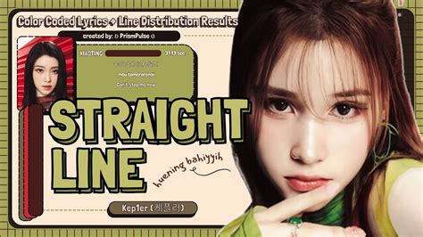 Kep1er Straight Line Color Coded Lyrics Line Distribution