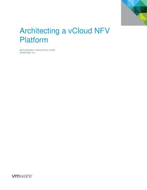 PDF Architecting A VCloud NFV Platform VMware 1 Network Function