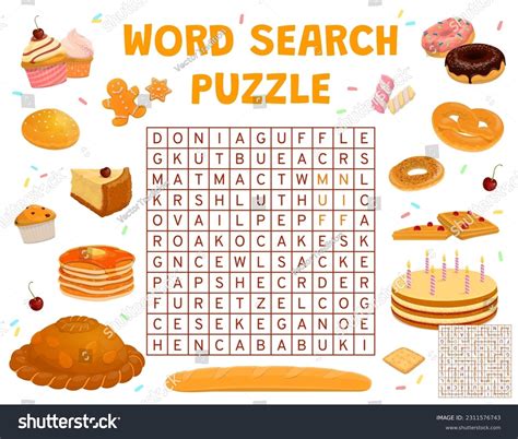 Dessert Word Search Over 74 Royalty Free Licensable Stock Vectors