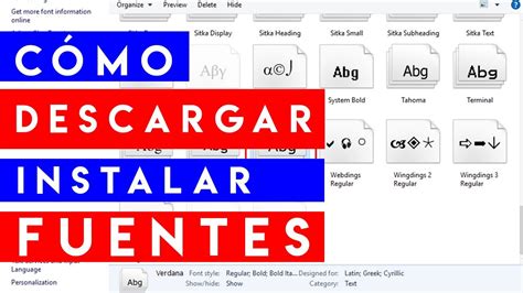 COMO DESCARGAR Y INSTALAR FUENTES EN PC WINDOWS 10 Y MAC YouTube