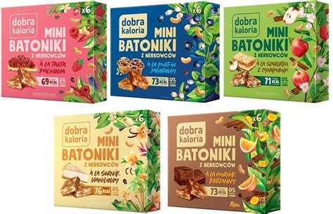 ZESTAW DOBRA KALORIA MINI BATONIKI MIX 5 SMAKÓW 102g ZDROWE BATONY 0