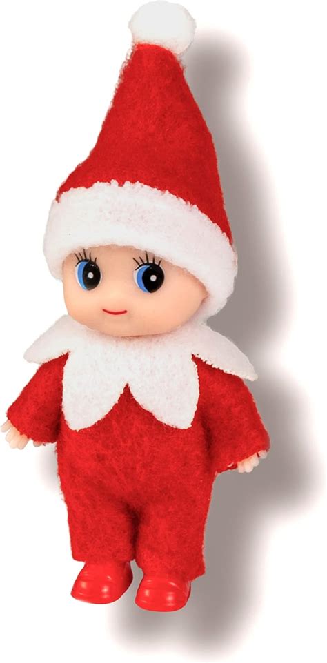 LitoMagic Baby Elf Doll in Red Jumpsuit | Bebe Lutin de Noel en Costume ...