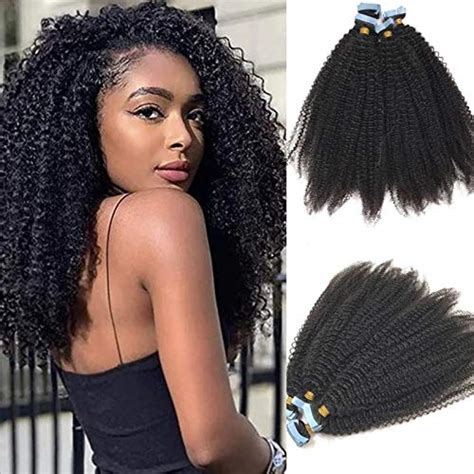 Amazon Long Afro Kinky Curly Tape In Human Hair Extension