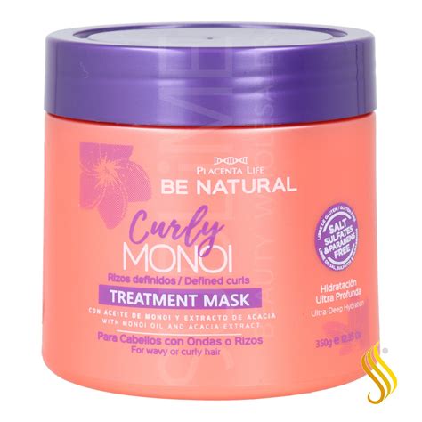 Placenta Life Be Nat Nutri Curly Monoi Rizos Mascarilla 350 Gr