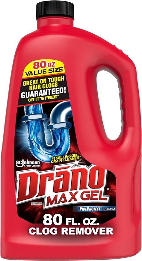 Amazon Drano Max Gel Drain Clog Remover And Cleaner For Shower Or