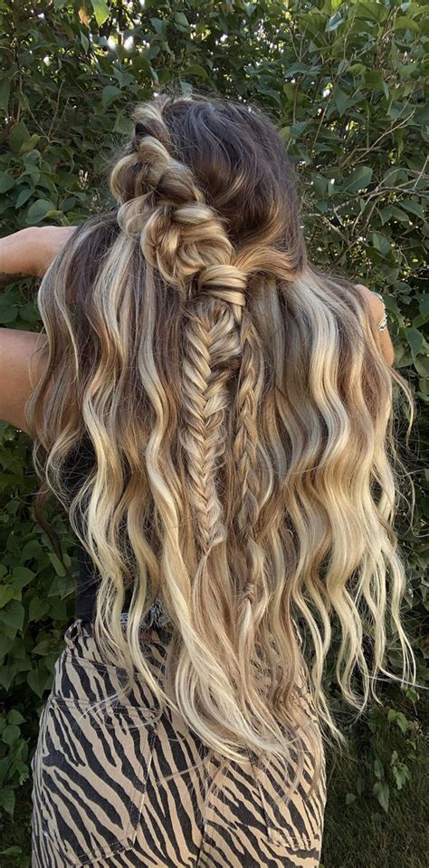 Cute Trendy Hairstyle Ideas With Braids Braided Head Band Half Up