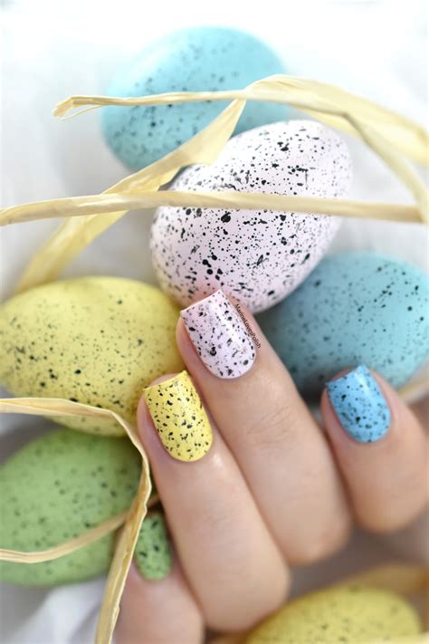 Nailstorming Happy Easter Speckled Eggs Nail Art Video Tutorial