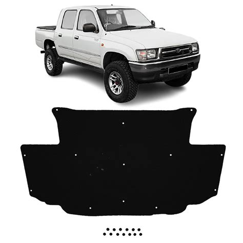 Forro Manta Capô Toyota Hilux 1993 a 2001 Autoadesivo Presilhas Fixação