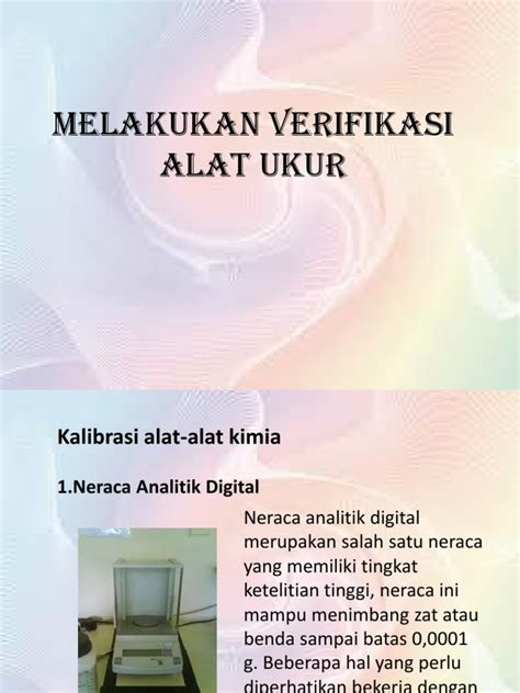 Pdf Melakukan Verifikasi Alat Ukur Dokumen Tips