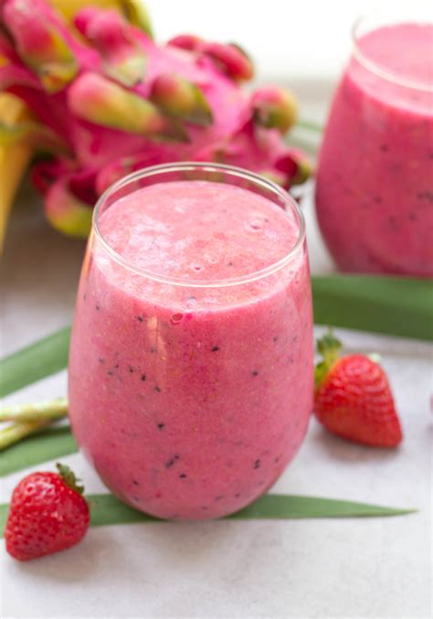 Tropical Dragon Fruit Smoothie Simply Made Recipes Dragon Fruit