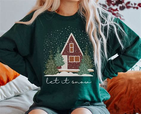 Snow Christmas sweatshirt, Holiday sweatshirt, winter sweats | Inspire ...