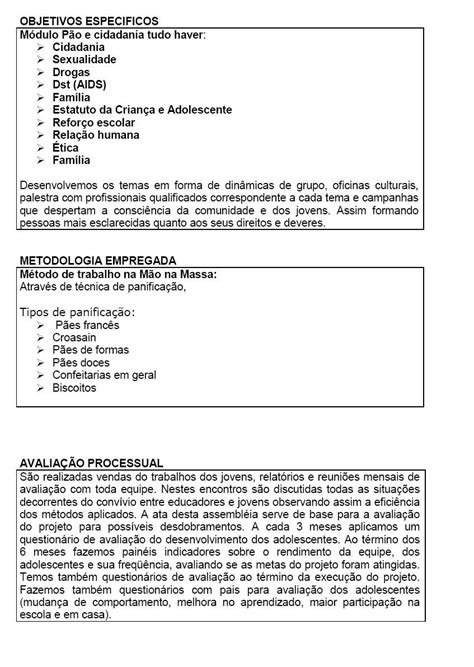 Modelo De Projeto Social Pronto