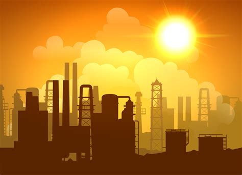 Oil Refinery Poster 477569 Vector Art At Vecteezy