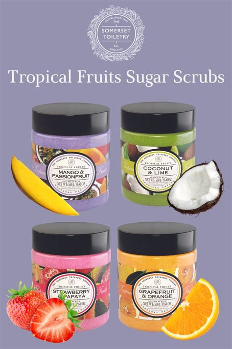 Tropical Fruits Sugar Body Scrub Exfoliate For Smooth Healthy Skin