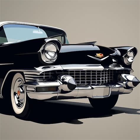 premium photo eyecatching vector art   classic cadillac  black