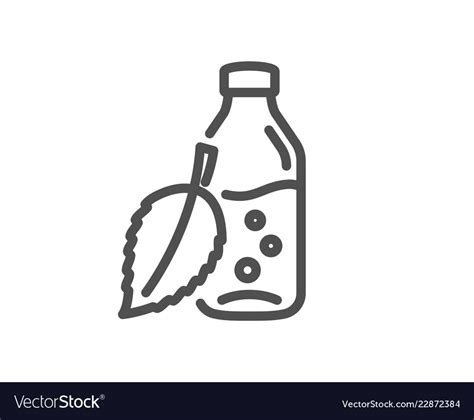 Water Bottle Line Icon Soda Aqua Sign Royalty Free Vector