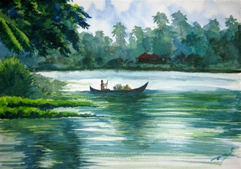 Artists of India: kerala backwaters...