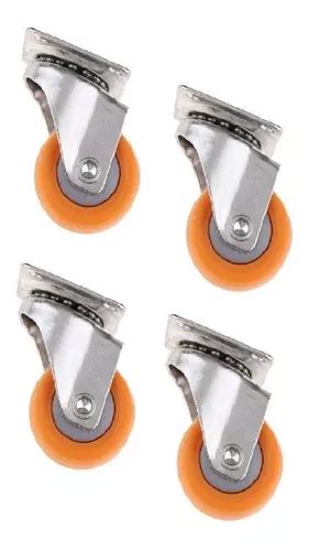 4 Piezas 1 5 Naranja Nylon Todo Giratorias Caster Plate Cuotas Sin