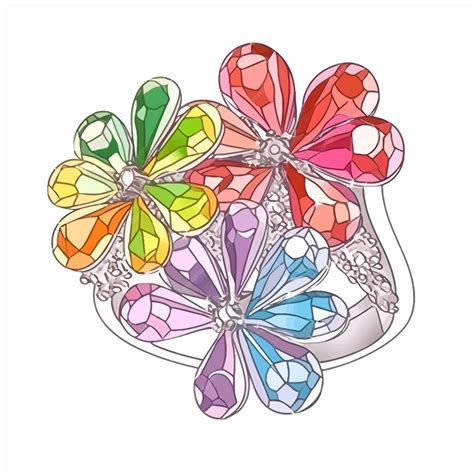 Premium Vector | Celestial brilliance ethereal gemstone studded ring