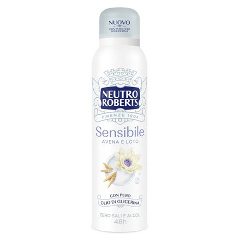 Neutro Roberts Deodorante Spray Pelle Sensibile Zero Sali Di Alluminio