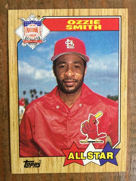 1987 TOPPS #598 - OZZIE SMITH/ N L ALL STAR ST LOUIS CARDINALS HALL of ...