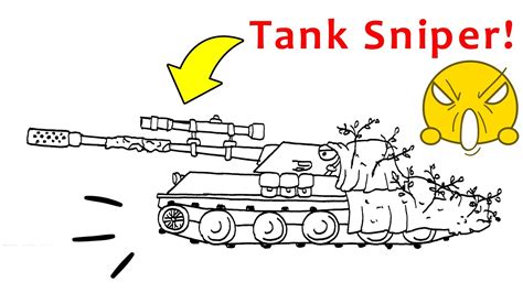 Cara Menggambar Tank Kartun Tank Sniper Ranzareng Tank Youtube