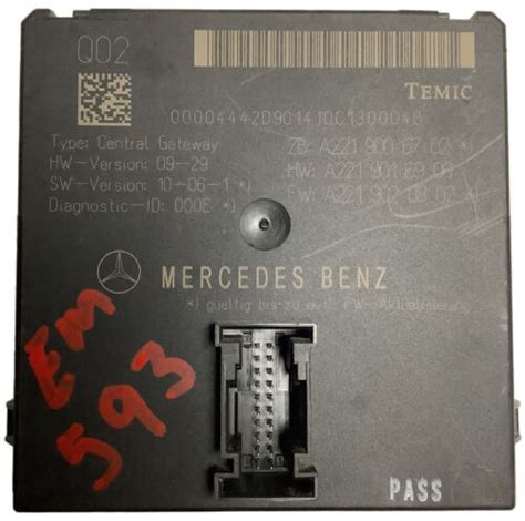 Mercedes S W Oem Central Gateway Control Module A