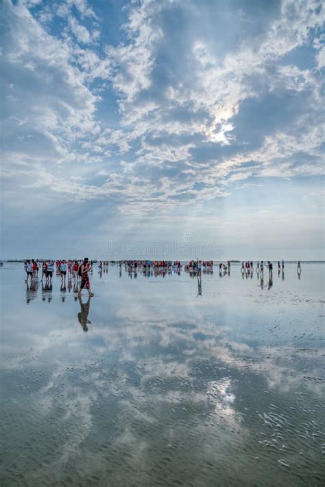 Scene of Crowded Tourists Having a Joyness Time at the Open Beach at ...