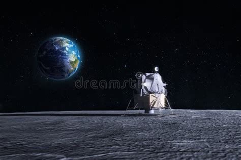 Moon landing stock illustration. Illustration of cosmos - 29417262