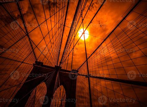 Brooklyn Bridge Silhouette Stock Photos, Images and Backgrounds for ...