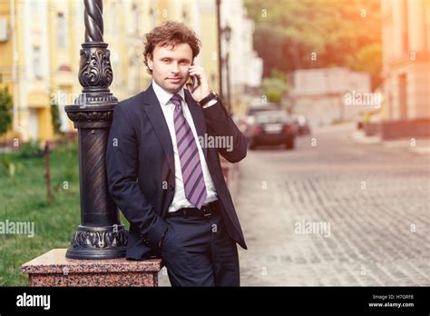 Handsome Mature Businessman Outdoor Stock Photo Alamy