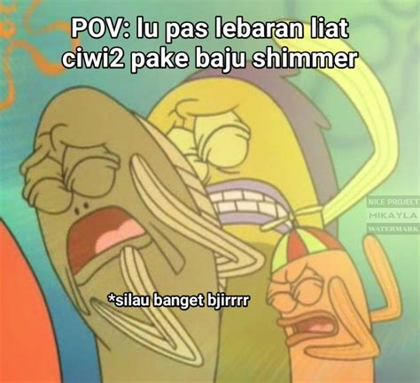 9 Meme Kocak Tren Baju Lebaran Shimmer Silau Abis