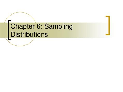 Chapter 6 Sampling Distributions Ppt Download