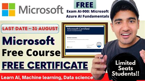 Free Microsoft Certification Courses Machine Learning AI Free