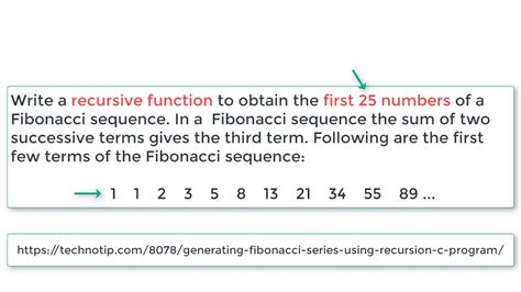 Generating Fibonacci Series Using Recursion C Program Youtube