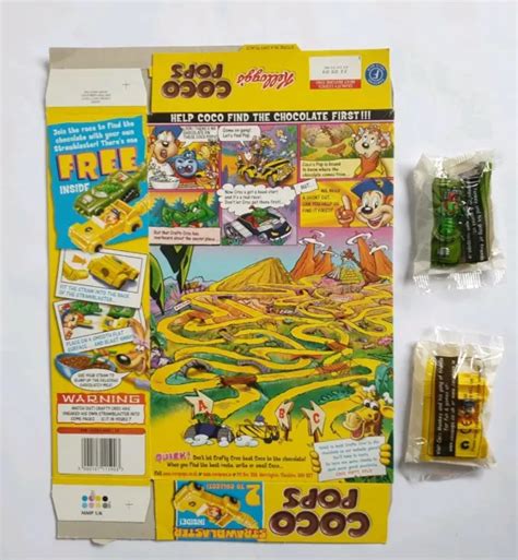 2003 KELLOGGS CEREAL Coco Pops Monkey & Croc Strawblasters Set & Packet EUR 17,56 - PicClick IT