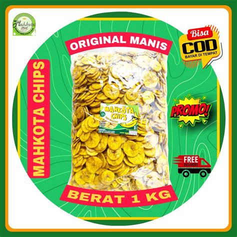 Jual Keripik Pisang Rasa Original Manis Isi Kg Kripik Pisang Mahkota