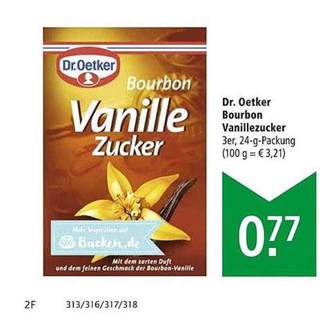 Dr Oetker Bourbon Vanillezucker Angebot Bei Marktkauf