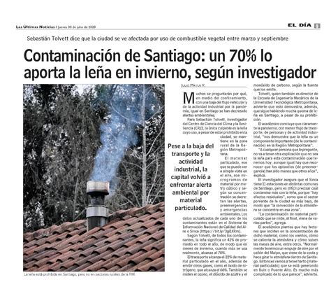 Contaminaci N De Santiago Un Lo Aporta La Le A En Invierno Seg N