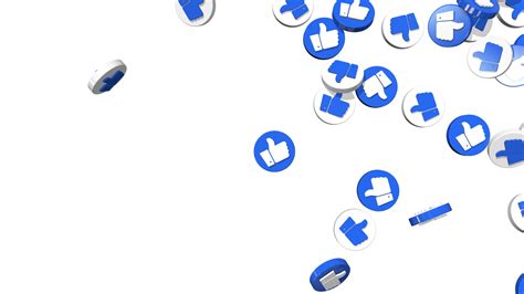 Social Media Like Thumb Icons Isolated On Right Side 3d Rendering